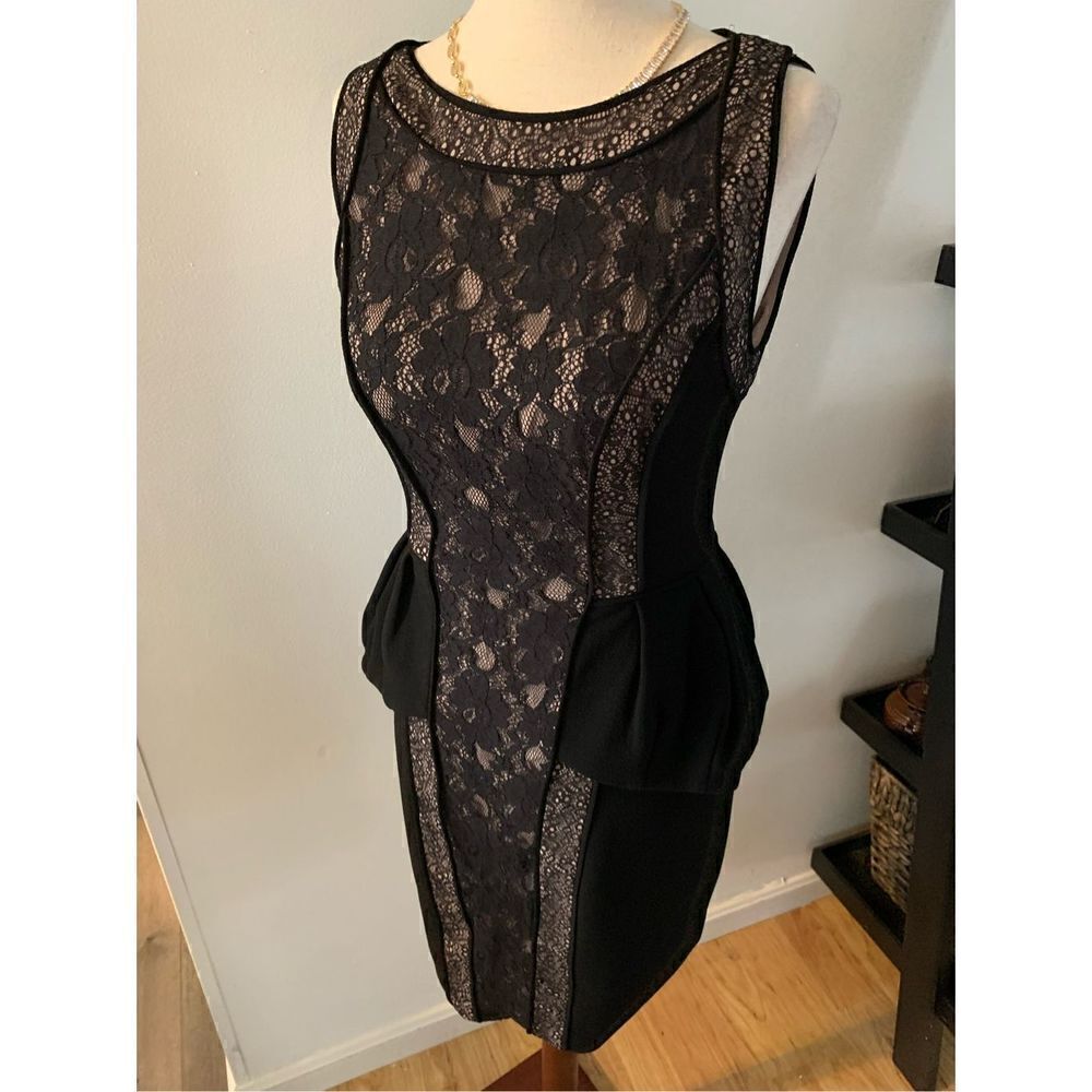 Bcbg fancy black dress size 2